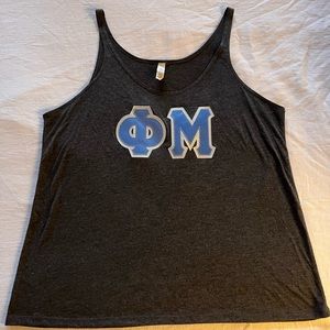 Phi Mu Tank Top Letters
